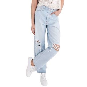 MADEWELL THE DAD JEAN lt blue jeans! Ripped edition MC578 2030112-GT01 greenvale